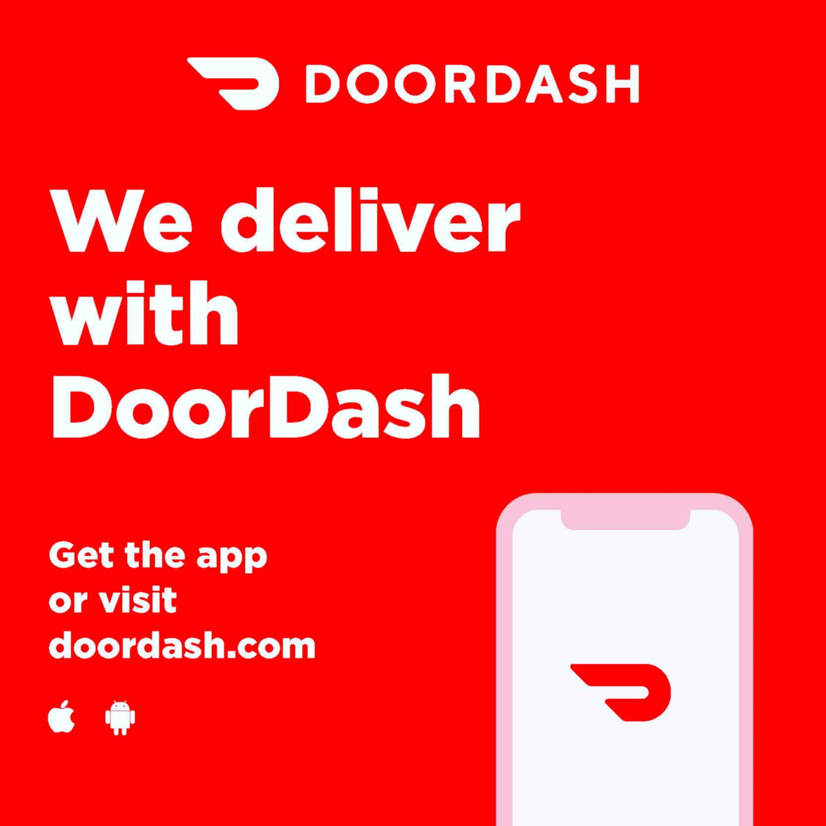 We deliver with DoorDash — get the app or visit doordash.com